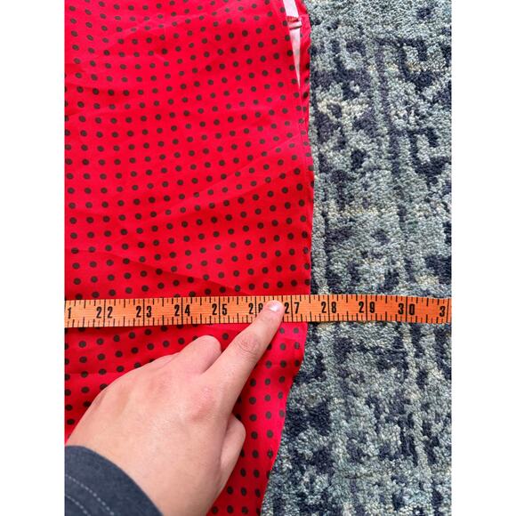 ZARA Polka Dot Red Open Crossover Back Mini Cocktail Satin Dress Preppy Summer - Picture 14 of 16